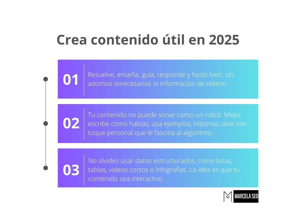 SEO en 2025, pasos para crear contenido útil que posicione